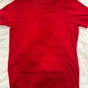 lululemon athletica Red Short Sleeve Tee